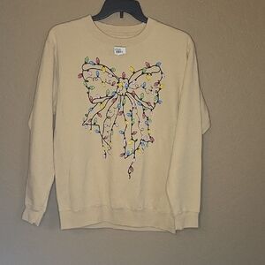 Inspired Culture Bow Print Christmas Sweater